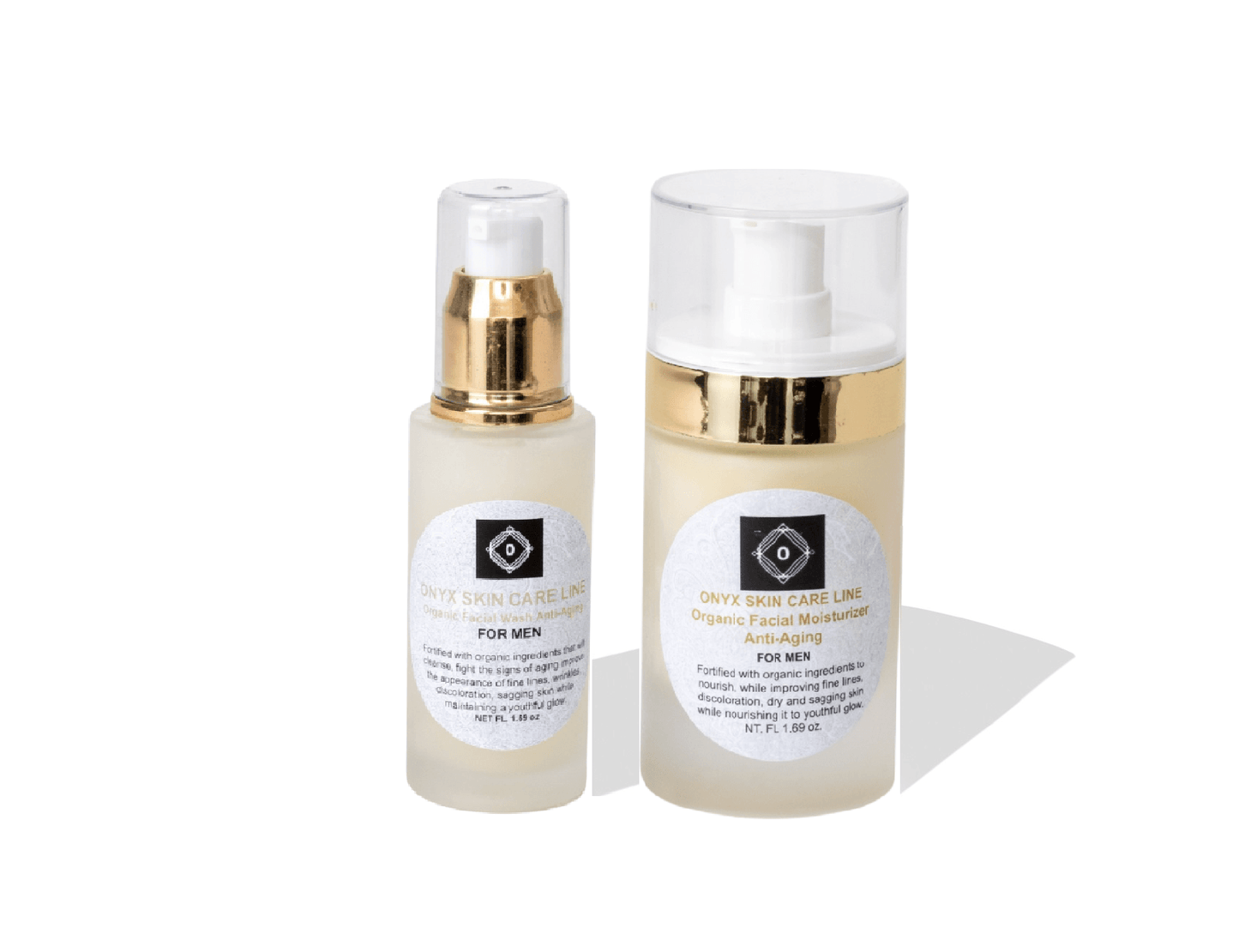 Organic Two-Step Anti-Aging System Facial Wash and Moisturizer  - For MEN-0